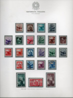 Italia 1945-1950 6 Annate Complete Usate Su Fogli G.B.E. (vedi Descrizione) - Volledige Jaargang