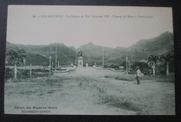 Maurice Ile   Statue Du Roi Edouard VII Champs De Mars Port Louis  Cpa - Mauricio