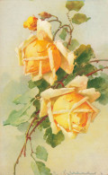 Catharina KLEIN * CPA Illustrateur Klein * éditeur St. F. Z. N°1121 * Fleurs Flowers Fleur Roses Rose Jaune - Klein, Catharina