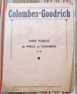 TARIF WW2 PNEUS Colombes Goodrich - Automobilismo