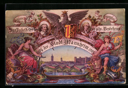 Künstler-AK Mannheim, Jubelfeier Des 300 Jährigen Bestehens 1607-1907, Kurfürst Friedrich Und Karl Theodor  - Mannheim