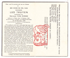 DP Leo Truyen ° Mater Oudenaarde 1861 † Sint-Maria-Horebeke 1948 X Elisa Ronsse // De Meulemeester Landrie - Devotieprenten