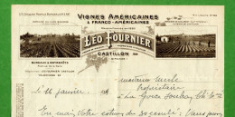 DF-FR 33 Castillon-la-Bataille 1924 Vignes Americaines Léo Fournier - Otros & Sin Clasificación