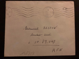 LETTRE OBL.MEC.26-12 1961 POSTE NAVALE Pour SP 89 047 AFN + EXP: BIZERTE - Bolli Militari A Partire Dal 1900 (fuori Dal Periodo Di Guerra)