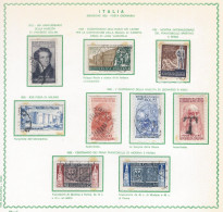 Italia 1952 Annata Completa Usata - Vollständige Jahrgänge