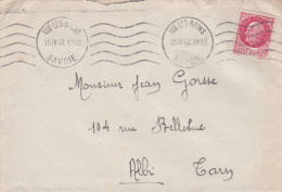 1942--lettre De AIX LES BAINS-73 Pour ALBI-81 ,type  Pétain , Cachet Mécanique Du  15-4-42 - 1921-1960: Modern Period