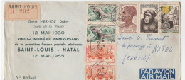 Lettre Recommandée St Louis Du Sénégal/ Liaison Postale Aérienne St Louis Natal/Brésil - Storia Postale