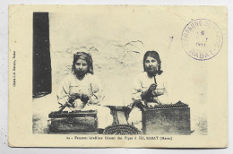 MAROC CARTE FEMMES ISRAELITES FAISANT DES PIPES A KIF RABAT MAROC 1911 - Storia Postale