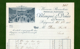 DF-FR 66 PERPIGNAN 1912 Mercerie Bonneterie BLANQUE & DENIS - Altri & Non Classificati