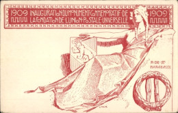 Entier Postal CPA Schweiz, Fondation De L'Union Postale Universelle, Inauguration Du Monument 1909 - Andere & Zonder Classificatie