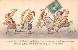 Algérie - CARICATURE - Les P'tits Cireurs - Bonne Année 1901 - Ed. CHAGNY  - Scene & Tipi