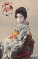 Japan - Geisha - Woman With The Blue & Purple Kimono - Other & Unclassified