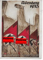 Propagandakarte: NSDAP Parteitag 1935, Marschstaffel Gau Sachsen - Lettres & Documents