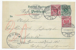 Ganzsache Berlin 1899, Freiherr Von Frank - Lettres & Documents