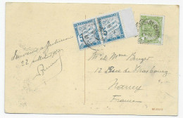 Post Card Brugs To Nancy, Taxe, 1910 - Other & Unclassified