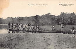 Gabon - Course En Pirogue - Ed. Missions Evangéliques  - Gabun