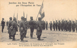 Maroc - LÉGION ÉTRANGÈRE - Le Drapeau Du 1er Régiment Étranger Est Prséenté Aux Troupes De La Colonne Du Général Baumgar - Other & Unclassified