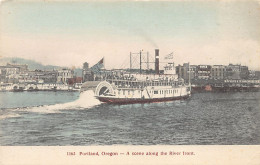 PORTLAND (OR) Paddle Boat Bailey Gatzert - A Scene Along The Water Front - Portland