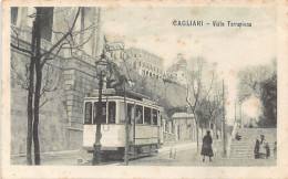 CAGLIARI - Viale Terrapieno - Tram - Cagliari