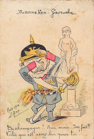 Belgique - BRUXELLES - Manneken-Pis - Manneken Gavroche Urinant Sur L'Empereur D'Allemagne Guillaume II - Kaiser Wilhelm - Personnages Célèbres
