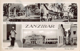 Tanzania - ZANZIBAR - Marhubi Ruins - Market View - Coffee Seller - Bharmal Building - Narrow Street - Publ. K. T. Rawal - Tanzanía