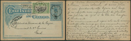 Congo Belge - EP Au Type N°31TT (SBEP) + N°54 Sur Surcharge "Boma Carte Incomplète" (Bateau Bruxellesville 3) De Boma (1 - Stamped Stationery