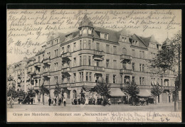 AK Mannheim, Restaurant Zum Neckarschloss, Strassenansicht  - Mannheim