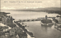 12319455 Zuerich Perspektive Auf Den See Vom Grossmuenster Aus Gesehen Alpenpano - Andere & Zonder Classificatie