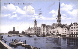 12319445 Zuerich Hauptpost Und Fraumuenster Limmat Bruecke Zuerich - Autres & Non Classés