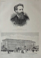Hans Makart - Le Châtau De Christianborg En Copenhague - Page Originale 1884 - Historical Documents