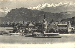 12318155 Luzern LU Kriegsmuseum Friedensmuseum Alpenblick Dampfer Vierwaldstaett - Andere & Zonder Classificatie