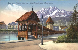 12318135 Luzern LU Kapellbruecke Holzbruecke Wahrzeichen Wasserturm Vierwaldstae - Sonstige & Ohne Zuordnung