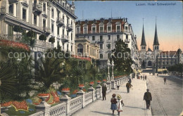 12318115 Luzern LU Promenade Vor Dem Hotel Schweizerhof Hofkirche Luzern - Sonstige & Ohne Zuordnung