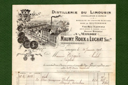 DF-FR 87 Limoges 1903 Distillerie Du Limousin A.Mandon MAUMY, ROUX & LUCHAT - Sonstige & Ohne Zuordnung