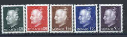 Monaco N°992/96** (MNH) 1974 - Effigie Du Prince Rainier III - Ongebruikt