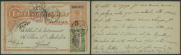 EP Au Type N°31TT (réponse) + N°54 "Carte Postale Incomplète" Par Bateau Anversville 2 çàd Obl Ponthierville (1911) > Ge - Interi Postali