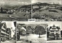 12313115 Appenzell IR Gesamtansicht Mit Alpenpanorama Strassenpartie Platz Brunn - Other & Unclassified