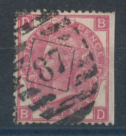 GB  N°33 Victoria 3p Rose De 1867-69 Planche 7 - Usados