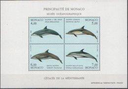 Monaco MNH Minisheet - Dolphins
