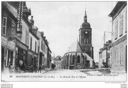 MONTIGNY LENCOUP LA GRANDE RUE ET L'EGLISE - Andere & Zonder Classificatie