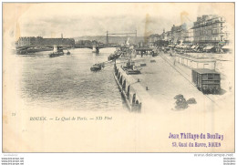 ROUEN LE QUAI DE PARIS  AVEC CACHET JEAN THILLAYE DU BOULLAY - Rouen