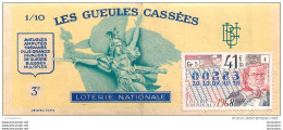 BILLET DE LOTERIE NATIONALE 1968 LES GUEULES CASSEES - Biglietti Della Lotteria