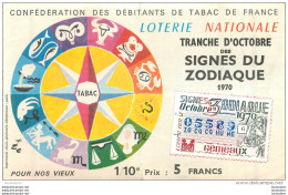 BILLET DE LOTERIE NATIONALE 1979 CONFEDERATION DES DEBITANTS DE TABAC SIGNES DU ZODIAQUE GEMEAUX - Billets De Loterie