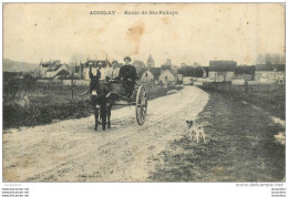 ACCOLAY ROUTE DE SAINTE PALLAYE ATTELAGE D'ANE - Autres & Non Classés