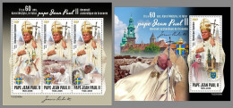 TOGO 2023 MNH Karol Wojtyla Pope John Paul II. M/S+S/S – IMPERFORATED – DHQ2418 - Päpste