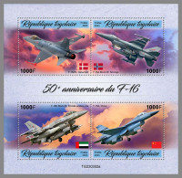 TOGO 2023 MNH F-16 Airplanes Flugzeuge M/S – IMPERFORATED – DHQ2418 - Aviones