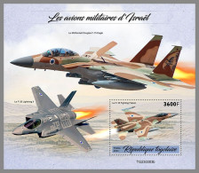 TOGO 2023 MNH Israel Military Aircraft Kampfflugzeuge S/S – IMPERFORATED – DHQ2418 - Aviones