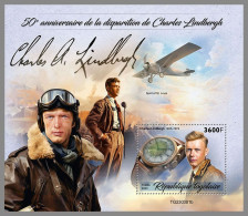TOGO 2023 MNH Charles Lindbergh Airplanes Flugzeuge S/S – IMPERFORATED – DHQ2418 - Aviones