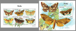 SIERRA LEONE 2023 MNH Moths Motten M/S+S/S – IMPERFORATED – DHQ2418 - Sonstige & Ohne Zuordnung