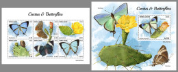 SIERRA LEONE 2023 MNH Butterflies & Cactus Schmetterlinge & Kakteen M/S+S/S – IMPERFORATED – DHQ2418 - Vlinders